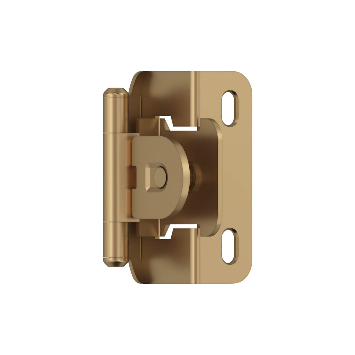 Amerock BPR8719CZ Cabinet Hinge 1/2 in (13 mm) Overlay Single Demountable Partial Wrap Champagne Bronze Kitchen Cabinet Door Hinge 1 Pair/2 Pack Functional Hardware