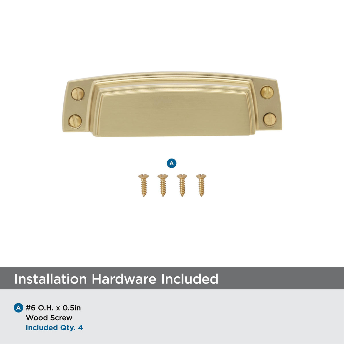 Amerock Cabinet Cup Pull Champagne Bronze 3-1/2 inch (89 mm) Center to Center Highland Ridge 1 Pack Drawer Pull Drawer Handle Cabinet Hardware