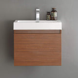 Fresca FCB8006BW-I Fresca Nano 24" Black Modern Bathroom Cabinet w/ Integrated Sink