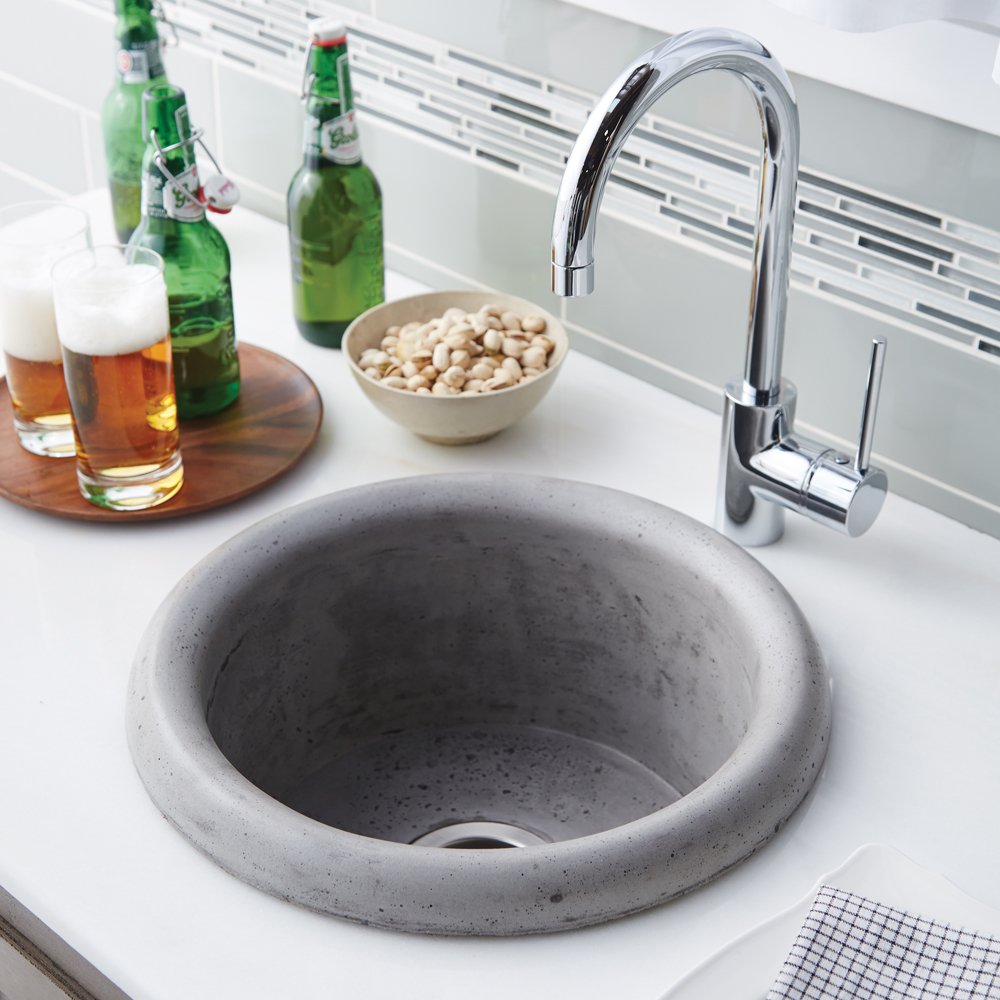 Native Trails NSB1608-A Pozo Native Stone Drop-in Bar/Prep Sink, Ash