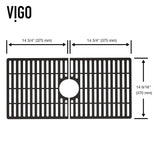 VIGO 30 in. x 15 in. Silicone Bottom Grid for Single Bowl Kitchen Sink in Matte Gold