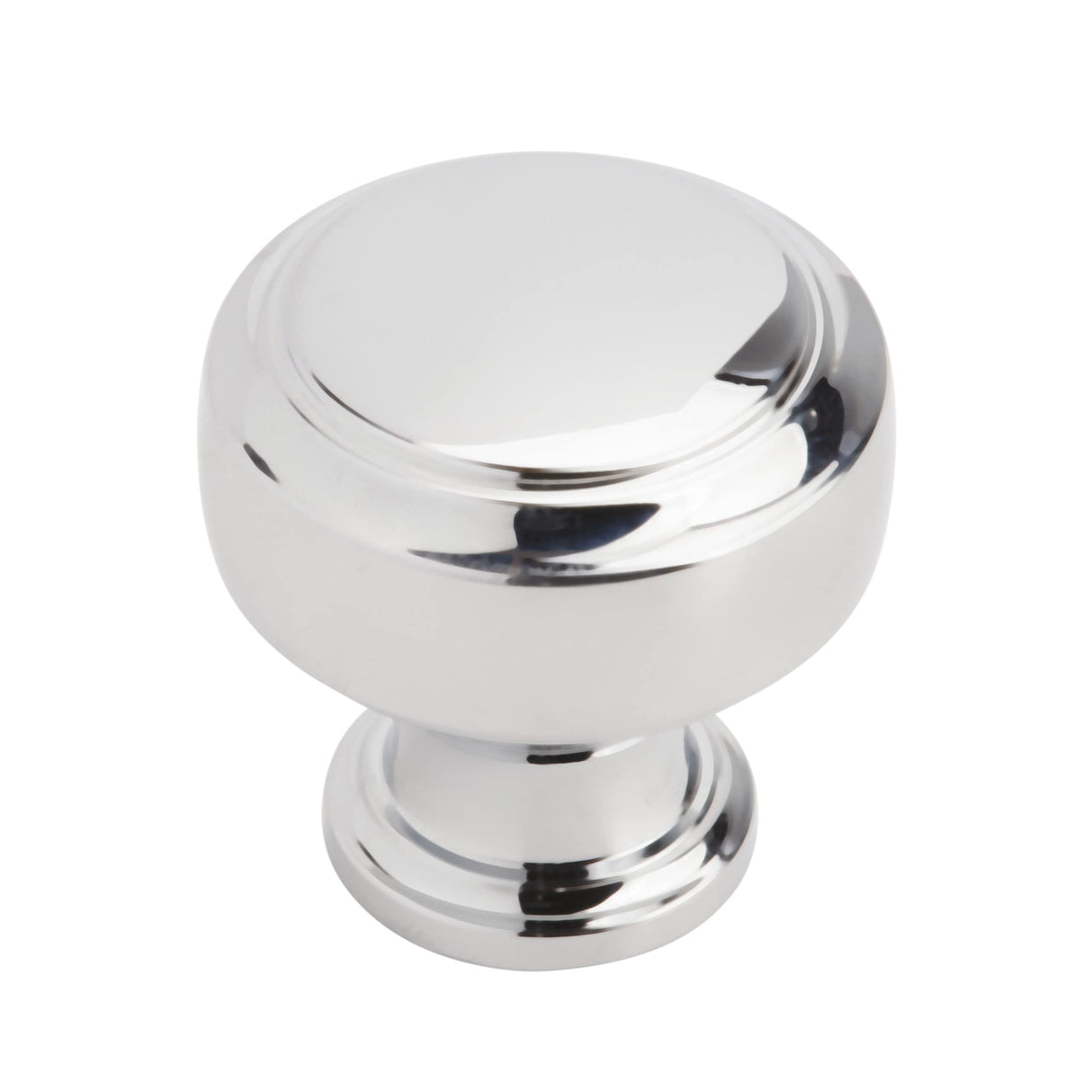 Amerock Cabinet Knob Polished Chrome 1-3/16 inch (30 mm) Diameter Highland Ridge 1 Pack Drawer Knob Cabinet Hardware
