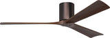 Matthews Fan IR3H-BB-WA-60 Irene-3H three-blade flush mount paddle fan in Brushed Bronze finish with 60” solid walnut tone blades. 
