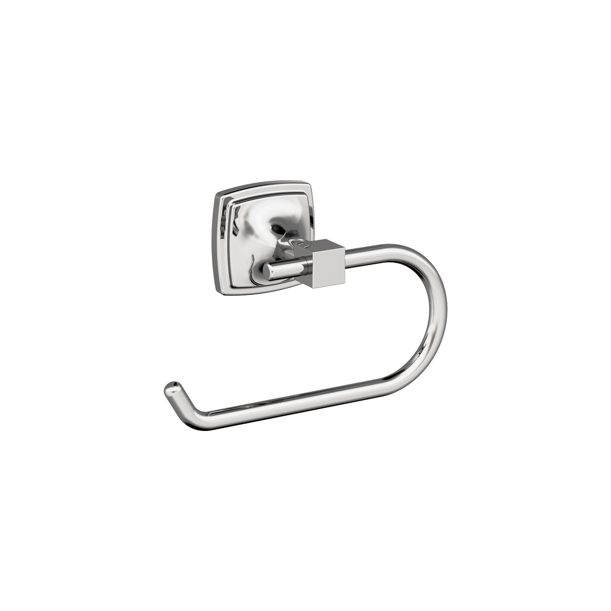 Amerock BH3609126 Chrome Single Post Toilet Paper Holder 7-1/16 in. (179 mm) Length Toilet Tissue Holder Stature Bath Tissue Holder Bathroom Hardware Bath Accessories