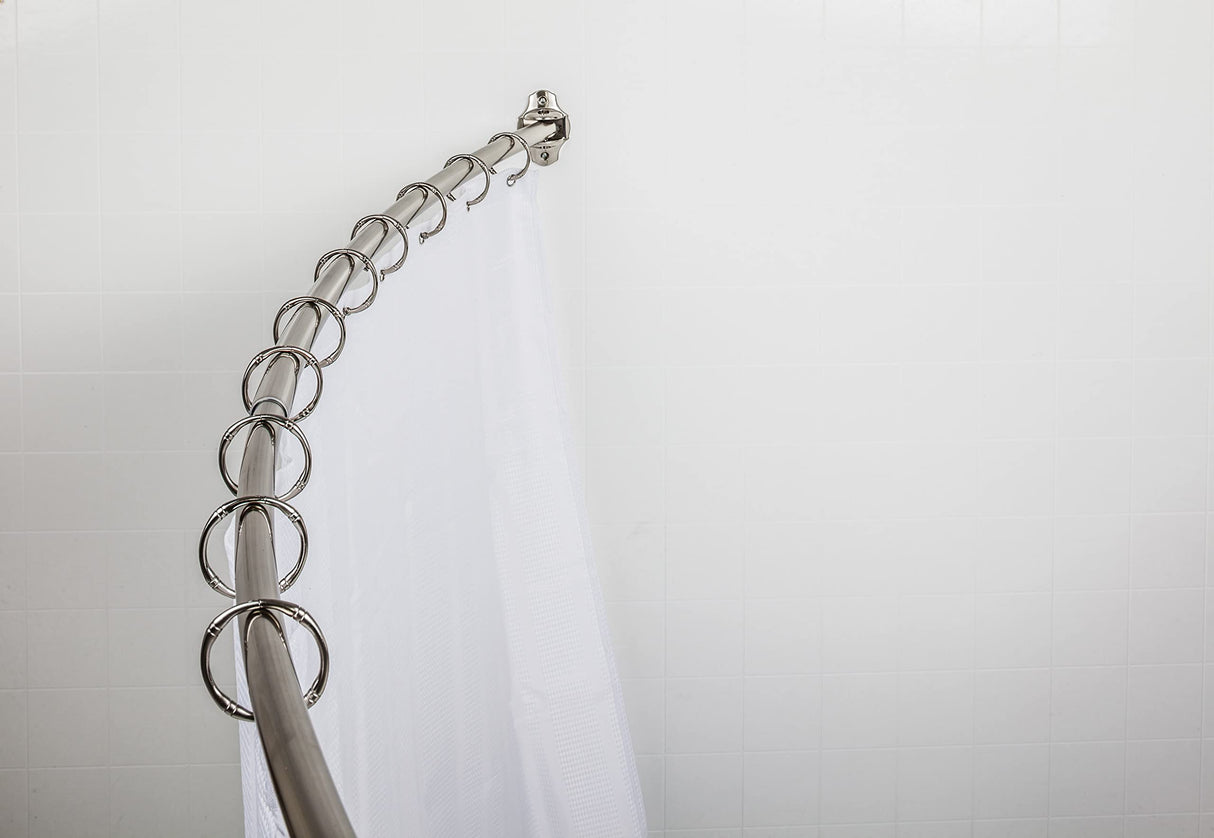 Elements SR02-DBAC-R 56"-72" Brushed Oil Rubbed Bronze Adjustable Curved Shower Curtain Rod - Retail Packaged