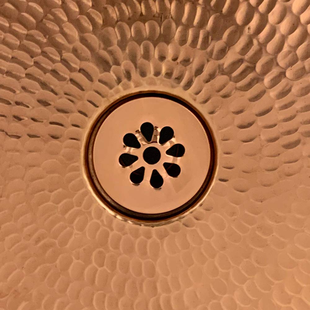 Premier Copper Products D-207PC 1.5-Inch Non-Overflow Grid Bathroom Sink Drain, Polished Coppe