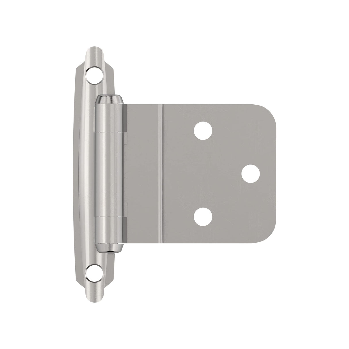 Amerock Cabinet Hinge 3/8 inch (10 mm) Inset Hinge Polished Chrome 2 Pack Self-Closing Hinge Face Mount Hinge Cabinet Door Hinge