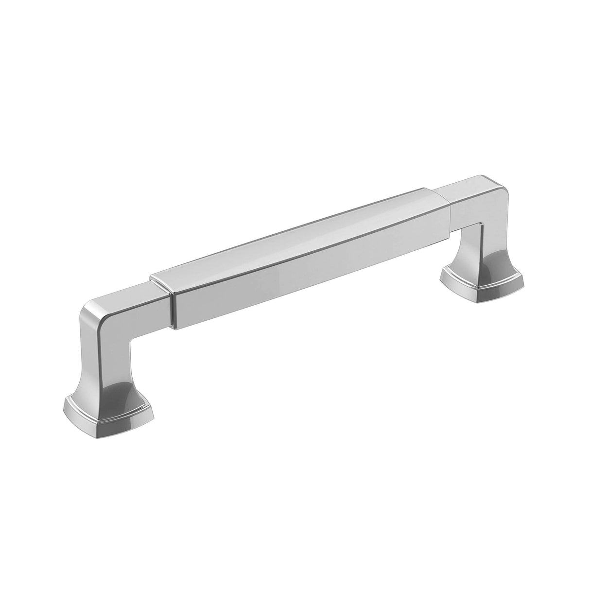 Amerock Cabinet Pull Polished Chrome 5-1/16 inch (128 mm) Center-to-Center Stature 1 Pack Drawer Pull Cabinet Handle Cabinet Hardware