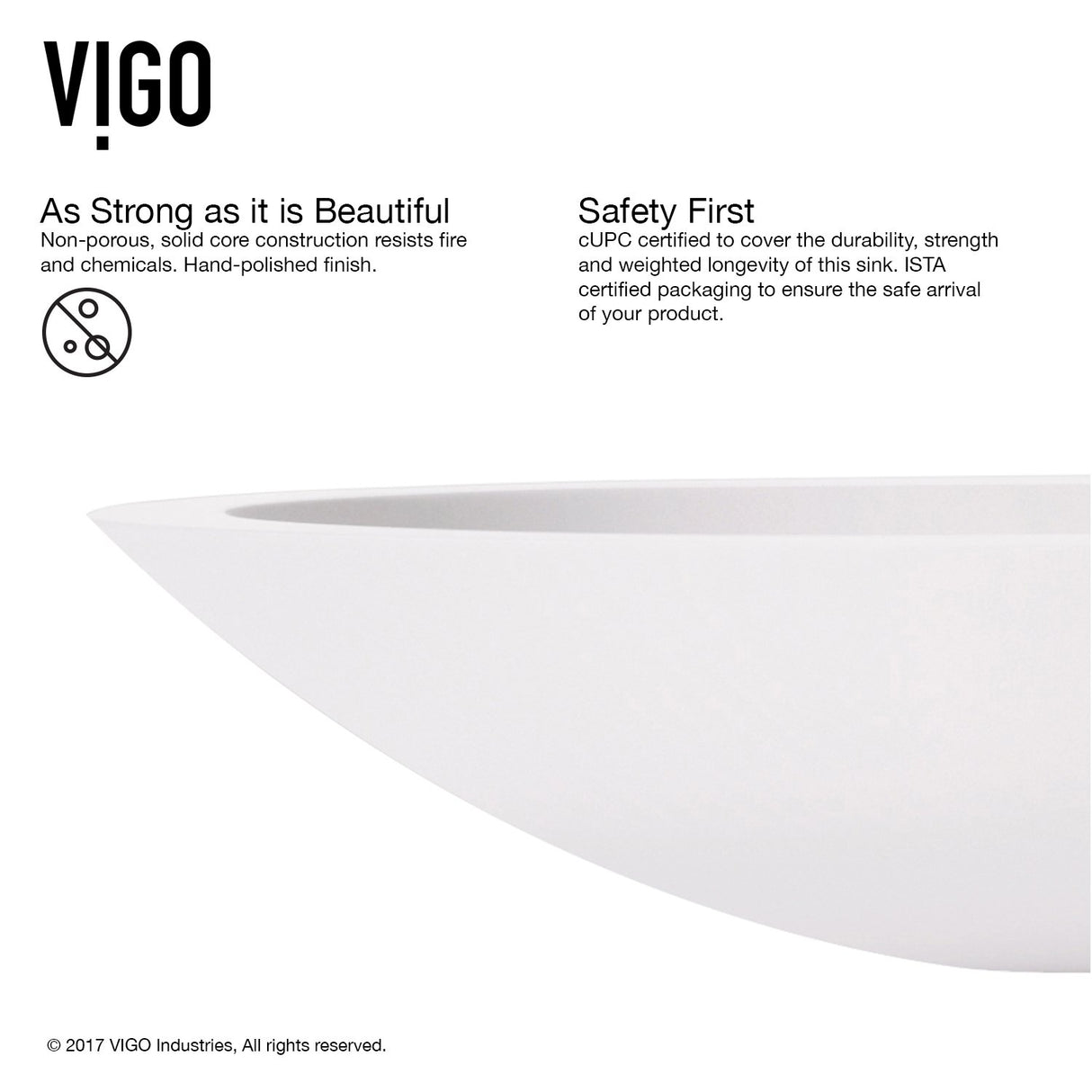 VIGO Wisteria 23.125 inch L x 13.5 inch W Over the Counter Freestanding Matte Stone Rectangular Vessel Bathroom Sink in Matte White - Sink for Bathroom VG04011