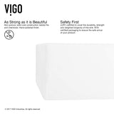 VIGO Dianthus 14.5 inch L x 14.5 inch W Over the Counter Freestanding Matte Stone Square Vessel Bathroom Sink in Matte White - Sink for Bathroom VG04001