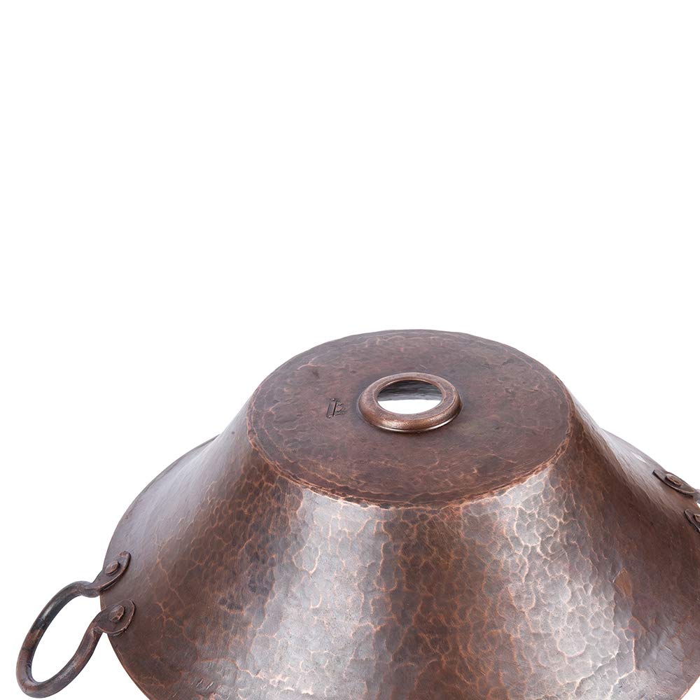 Premier Copper Products PVMPDB 20.75-Inch Round Hand Forged Old World Miners Pan Copper Vessel Sink