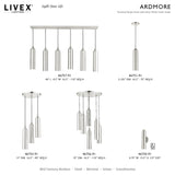 Livex Lighting 46753-91 Ardmore 3 Light 13 inch Brushed Nickel Pendant Ceiling Light