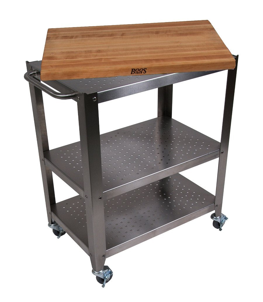 John Boos CHY-CU-CULART30 Cucina Americana Culinarte Kitchen Cart with Wood Top
