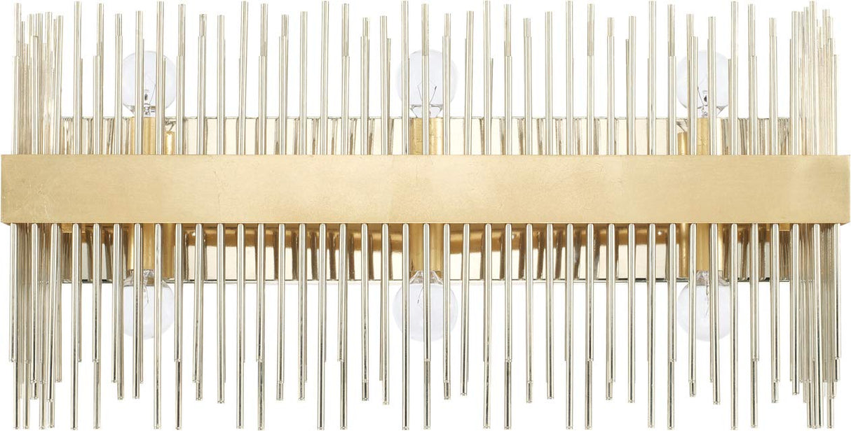 Capital Lighting 125461FI Lena 6 Light Vanity Fire and Ice