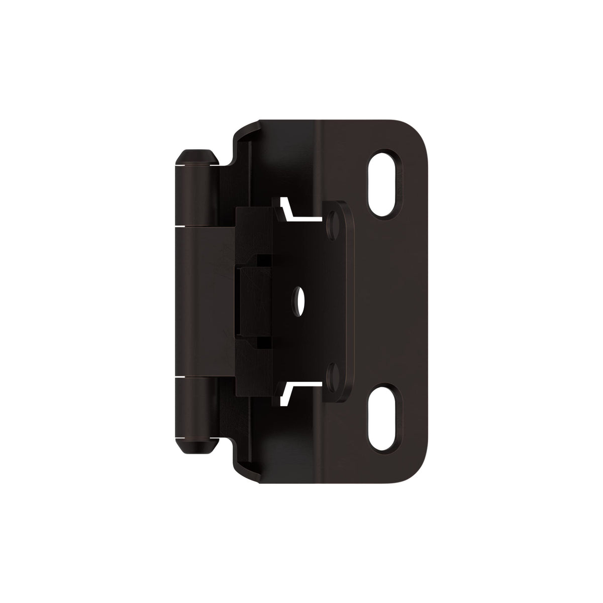 Amerock Cabinet Hinge 1/2 inch (13 mm) Overlay Hinge Oil Rubbed Bronze 2 Pack Self-Closing Hinge Partial Wrap Hinge Cabinet Door Hinge