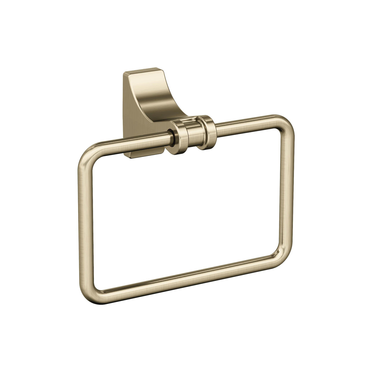 Amerock BH36052BBZ Golden Champagne Towel Ring 5-1/4 in (133 mm) Length Towel Holder Davenport Hand Towel Holder for Bathroom Wall Small Kitchen Towel Holder Bath Accessories