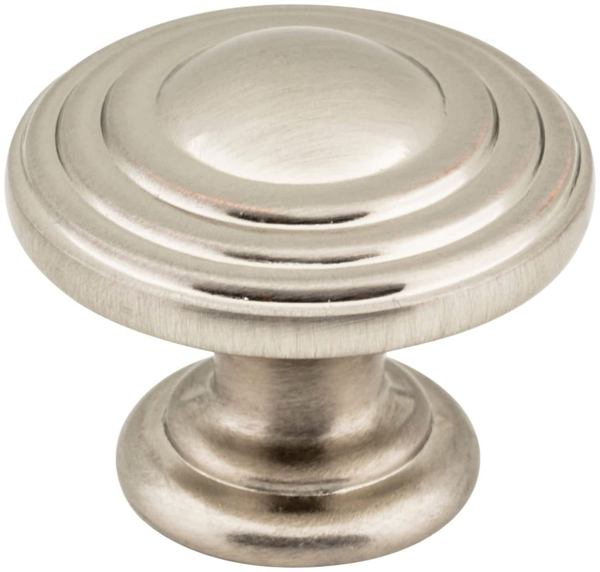 Jeffrey Alexander 137SN 1-1/4" Diameter Satin Nickel Stacked Bremen 2 Cabinet Knob