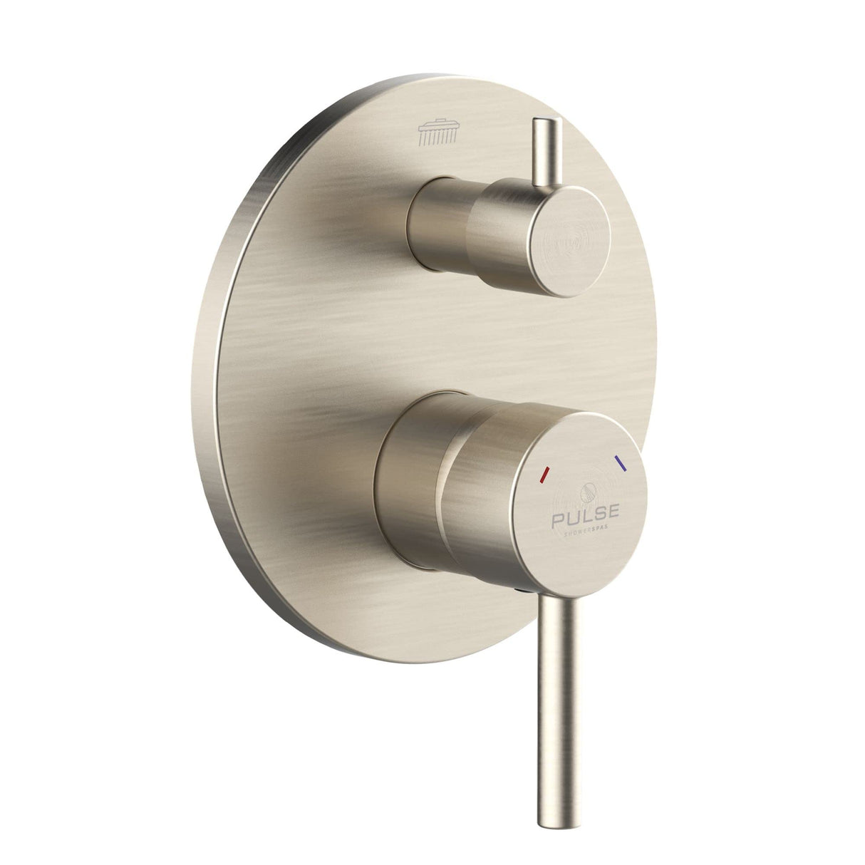 PULSE ShowerSpas 3005-RIVD-BN Two Way Tru-Temp Pressure Balance 1/2" Rough-In Valve with Brushed Nickel Trim Kit