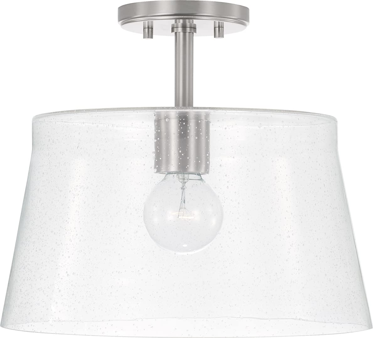 Capital Lighting 246911BN Baker 1 Light Pendant Brushed Nickel