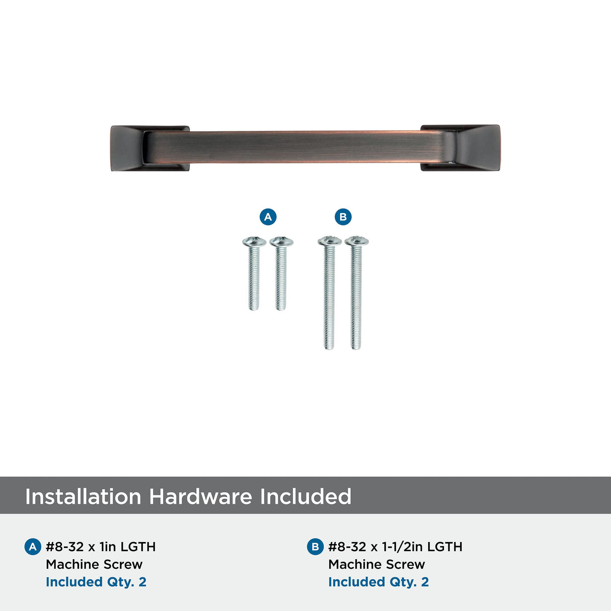 Amerock Cabinet Pull Oil Rubbed Bronze 3 inch (76 mm) Center to Center Westerly 1 Pack Drawer Pull Drawer Handle Cabinet Hardware