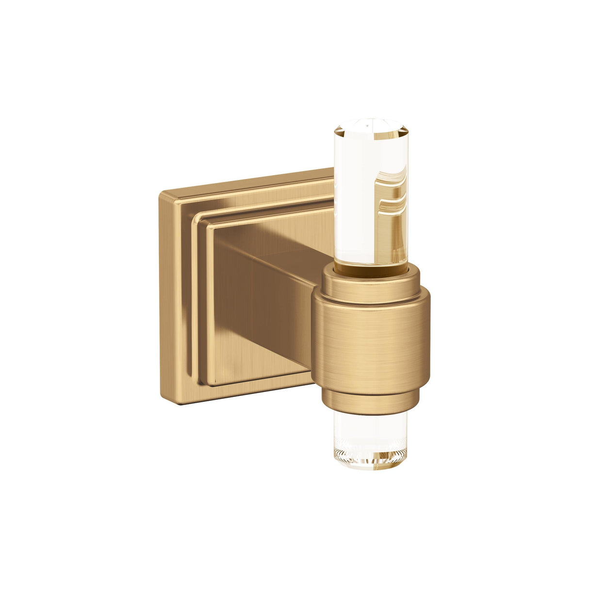Amerock BH36060CCZ Clear/Champagne Bronze Single Robe Hook 2-15/16 in. (75 mm) Length Towel Holder Glacio Towel Hook for Bathroom Bathroom Hardware Bath Accessories