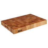 John Boos CCB2015-225 Large Maple Wood Cutting Board for Kitchen 20 x 15 Inches, 2.25 Inches Thick Reversible End Grain Charcuterie Block with Finger Grips 20X15X2.25 MPL-END GR-REV-GRIPS