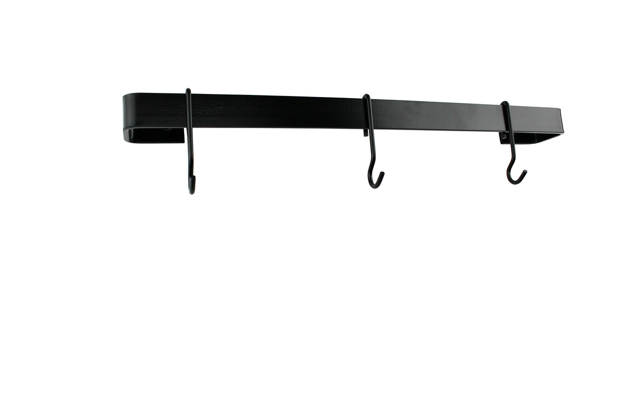 Enclume WR3 BK 36" Classic Wall Rack Utensil Bar w/ 6 Hooks BK