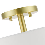 Venlo 4 Light Semi-Flush in Satin Brass with Shiny White (46927-12)