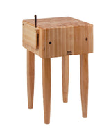 John Boos PCA1-C Pca1 18 by 10-Inch Maple Butcher Block with Knife Holder and Casters PCA BLOCK 18X18X10 W/HOLDER&CAS CRM