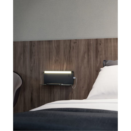 Kuzco WS16912-BK DRESDEN 12" WALL SCONCE BLACK 7W 120VAC WITH LED DRIVER AND USB PORT 3000K 90CRI