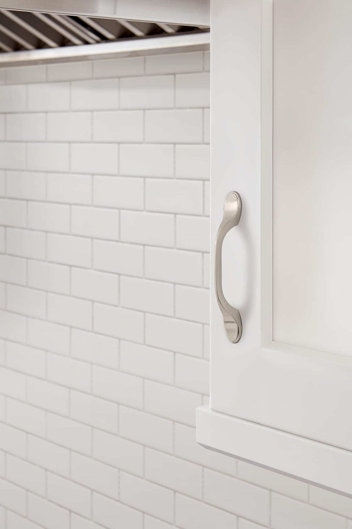 Amerock Cabinet Pull Satin Nickel 3 inch (76 mm) Center-to-Center Ravino 1 Pack Drawer Pull Drawer Handle Cabinet Hardware