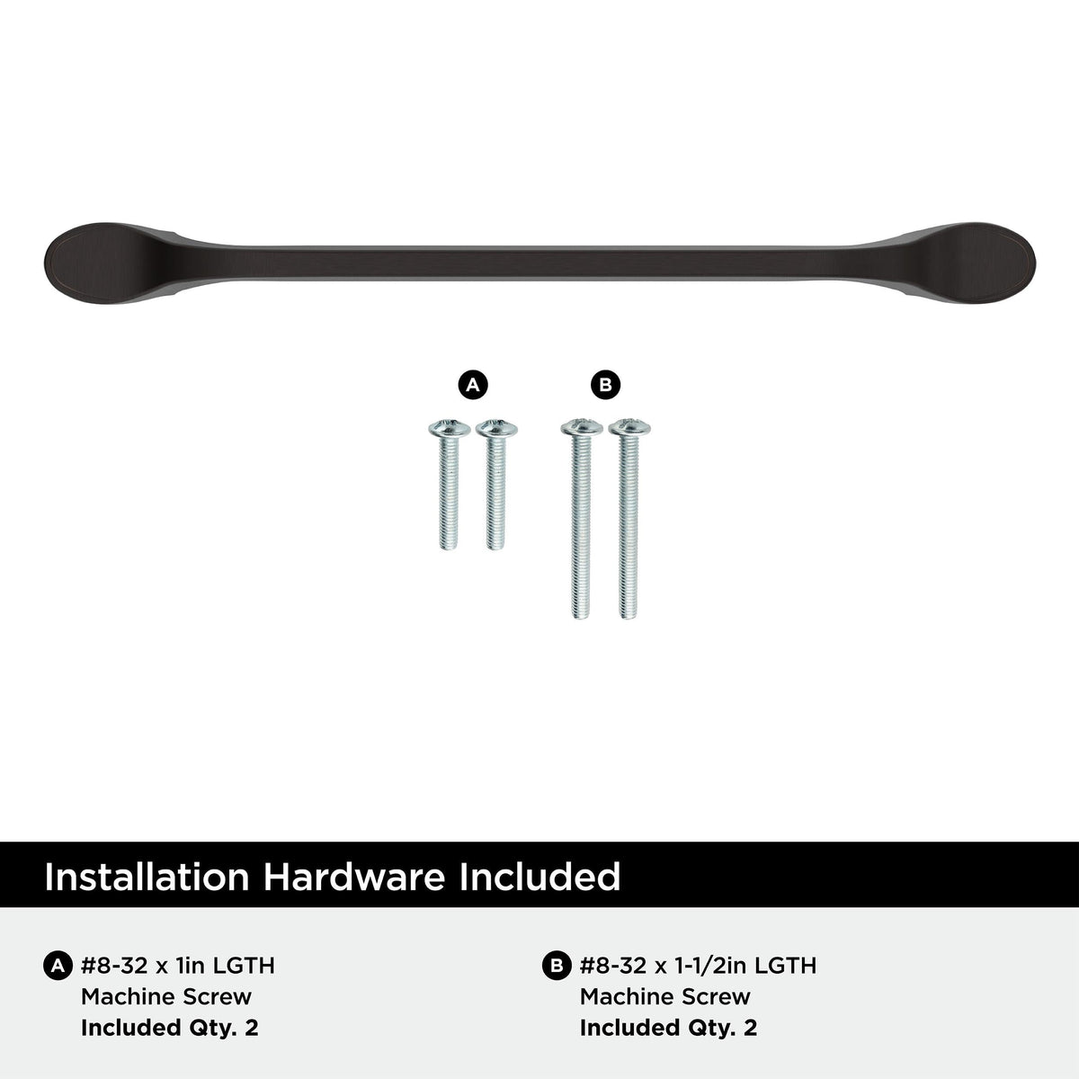 Amerock BP21938ORB Oil-Rubbed Bronze Cabinet Pull 6-5/16 inch (160mm) Center-to-Center Cabinet Hardware Ravino Furniture Hardware Drawer Pull