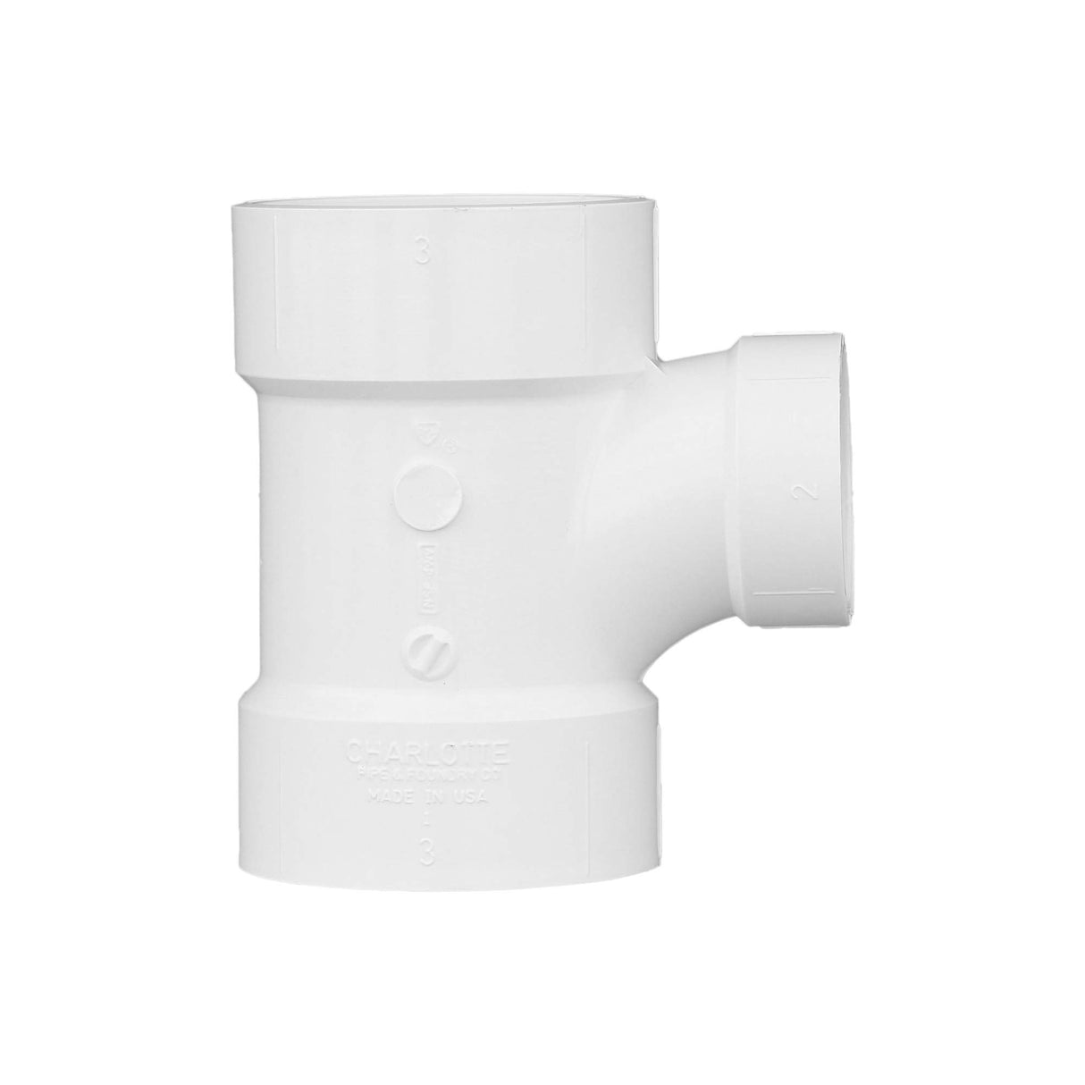 CHARLOTTE PIPE 2 x 1 1/2 x 1 1/2 DWVSANITARYTEE REDUC DWV (DRAIN, WASTE AND VENT) (1 Unit Piece)