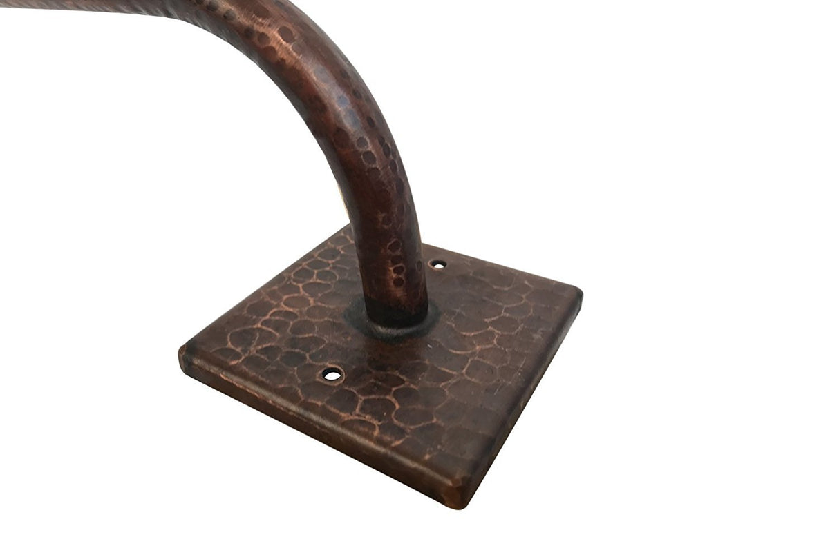 Premier Copper Products TR18DB 18-Inch Hand Hammered Copper Towel Bar, Oil Rubbed Bronze
