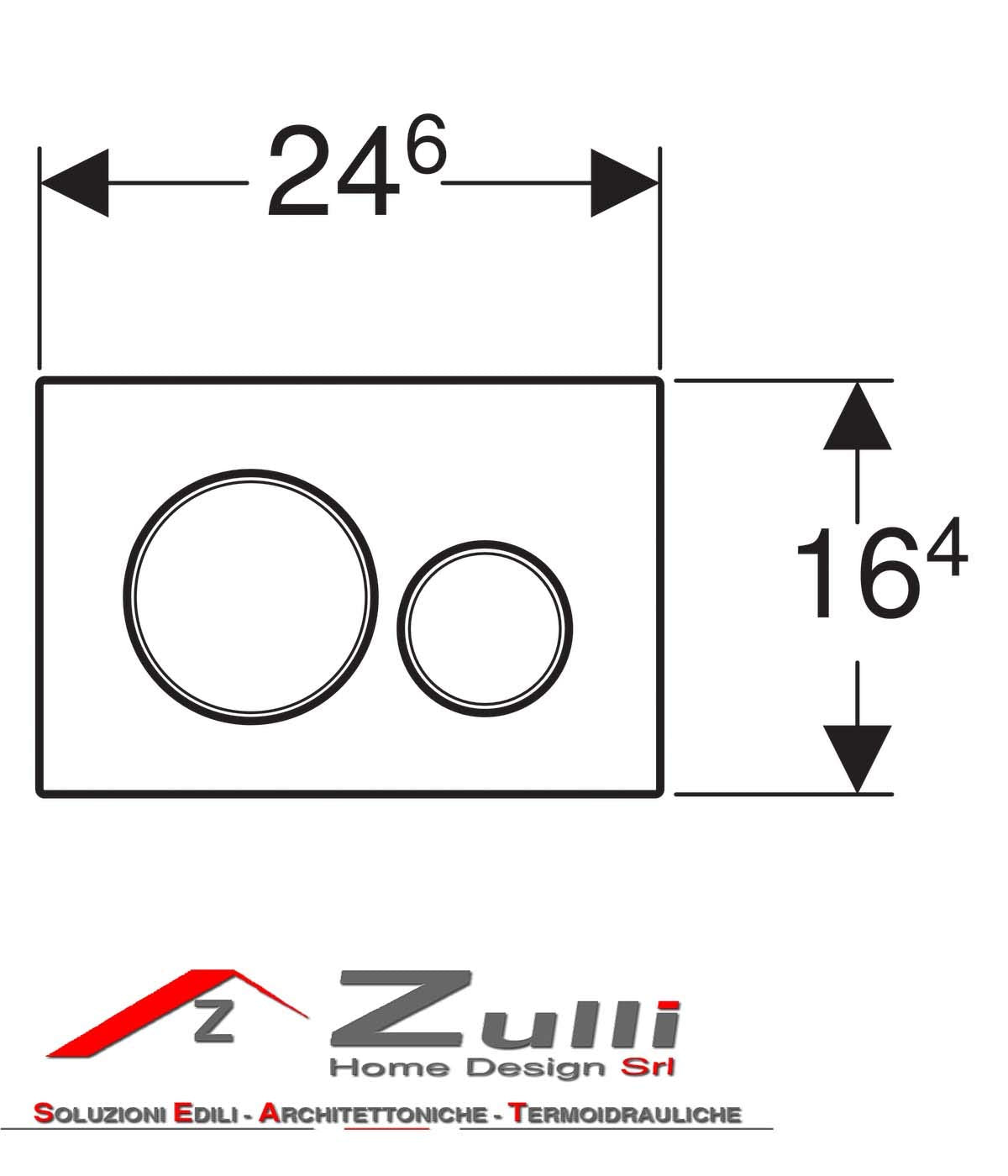 Geberit 115.882.KM.1 Sigma 20 Dual Flush 1.6 / .8 GPF Actuator Plate