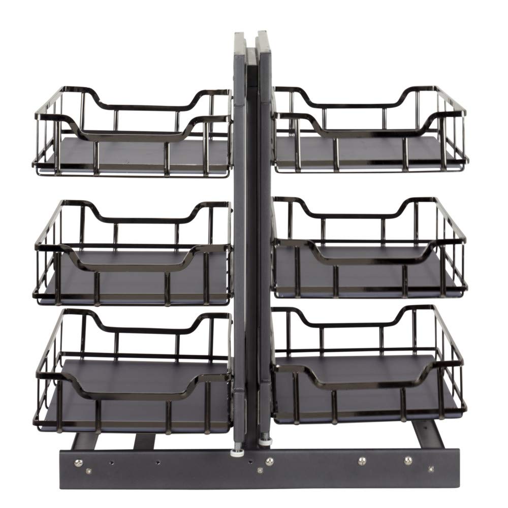 Hardware Resources SWS-BCFH15BN 15" Black Nickel STORAGE WITH STYLE® Full-Height Blind Corner Organizer
