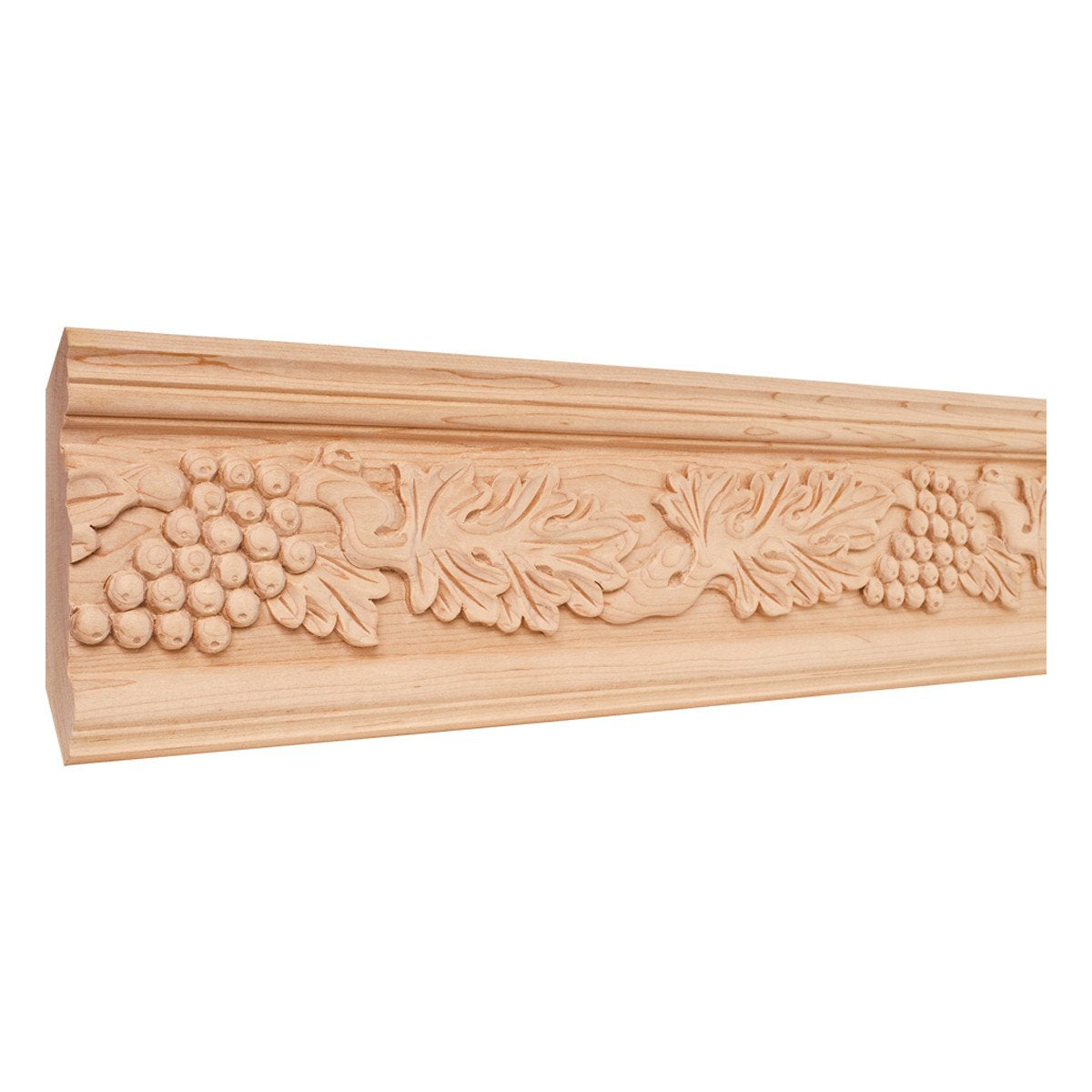 Hardware Resources HCM07CH 1-1/8" D x 4-3/4" H Cherry Acanthus & Grape Hand Carved Moulding