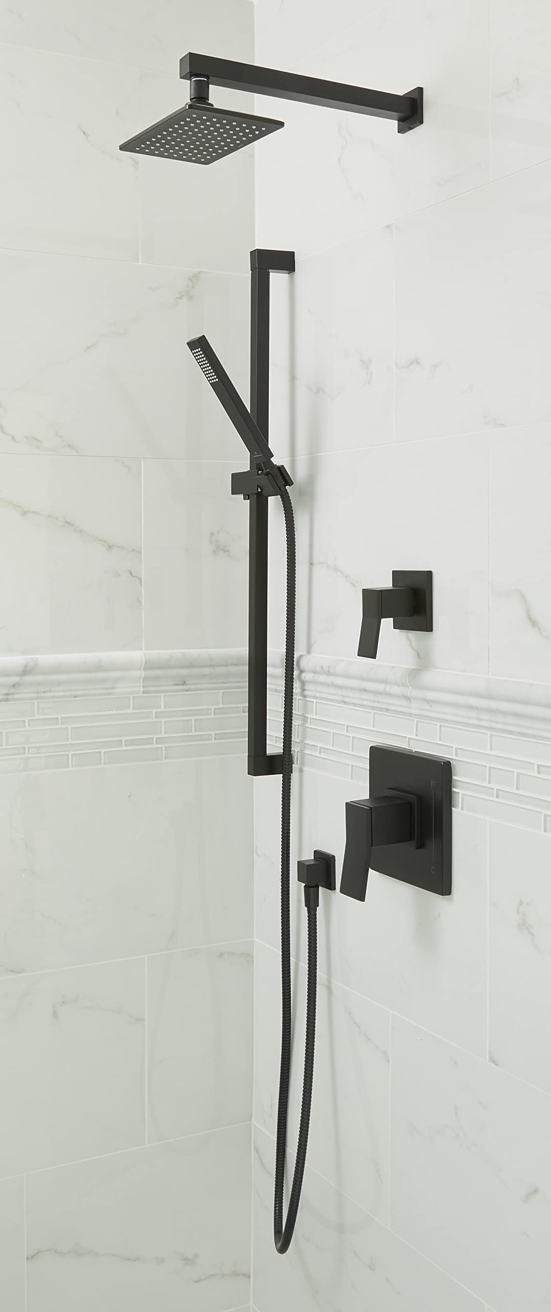 Gerber D461734BS Satin Black Square Versa 30" Slide Bar