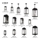 Livex Lighting 20856-04 Oslo - 20.38" Three Light Outdoor Post Top Lantern, Black Finish with Clear Glass