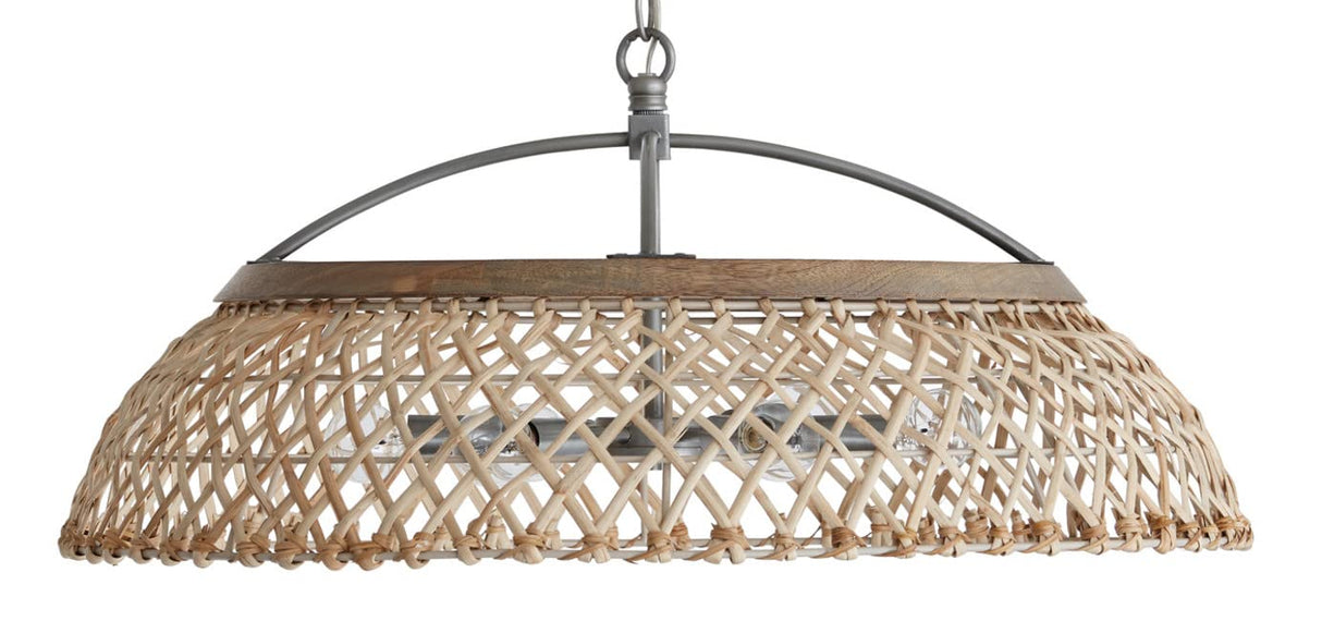 Capital Lighting 340862GK Rainey 6 Light Pendant Grey Wash and Antique Nickel