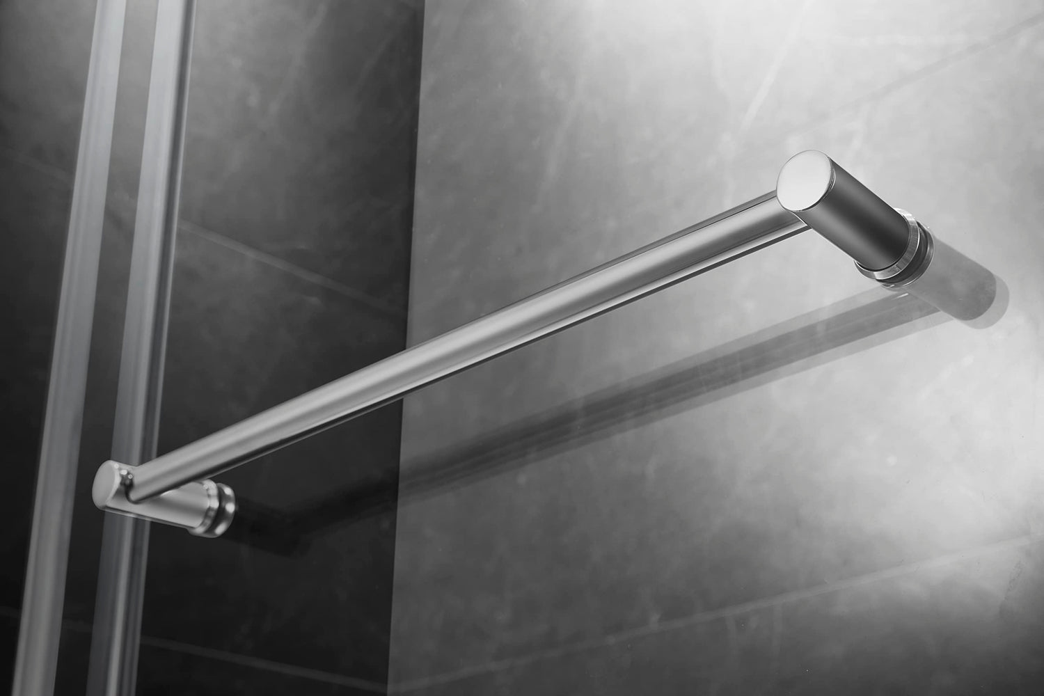 Elegant 72'' * 76'' Frameless Shower Door (Brushed Nickel)