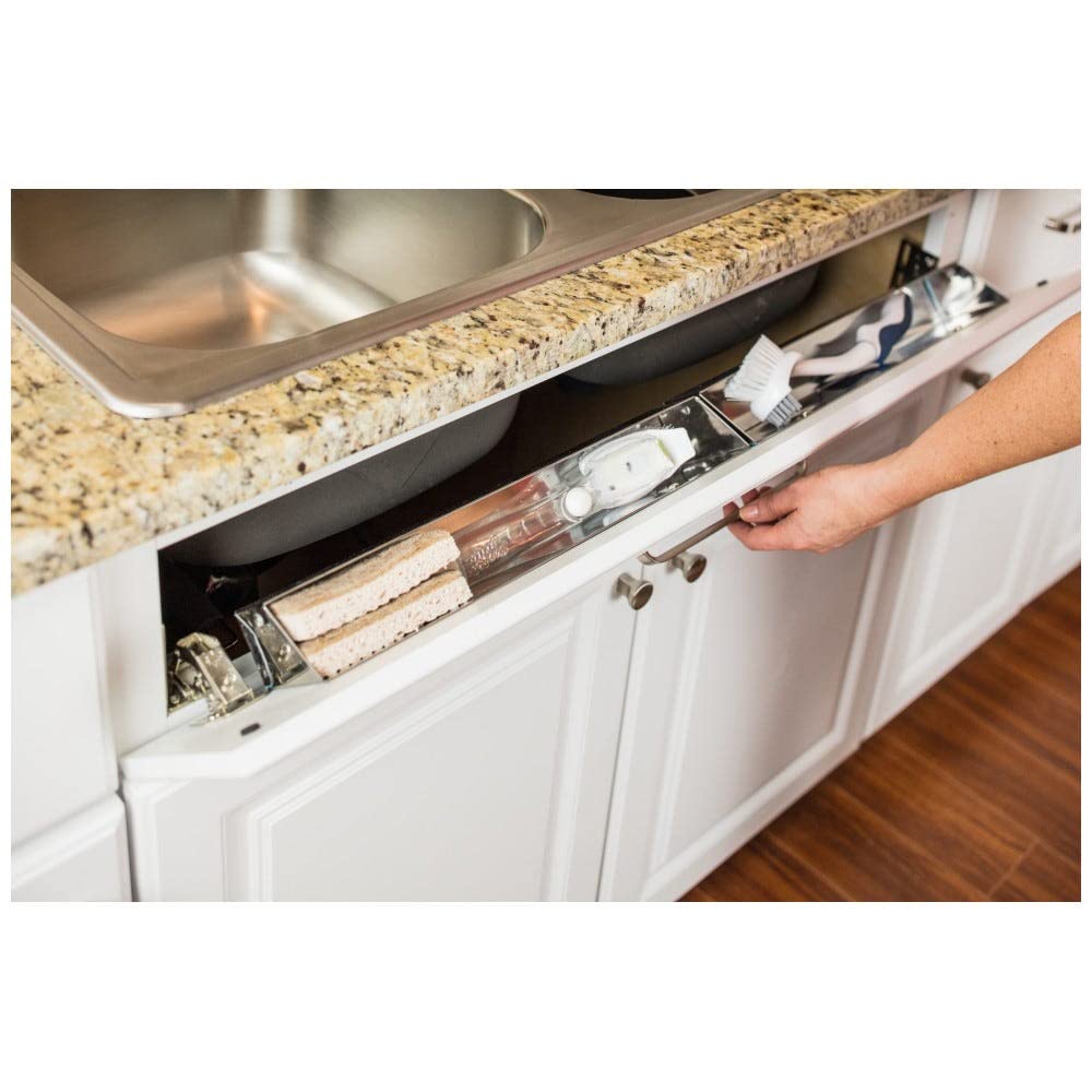 Hardware Resources TOSS11-R 11-11/16" Stainless Steel Tip-Out Tray Kit for Sink Front