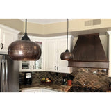 Premier Copper Products SH-L600DB Hand Hammered Copper 7-Inch Globe Pendant Light Shade