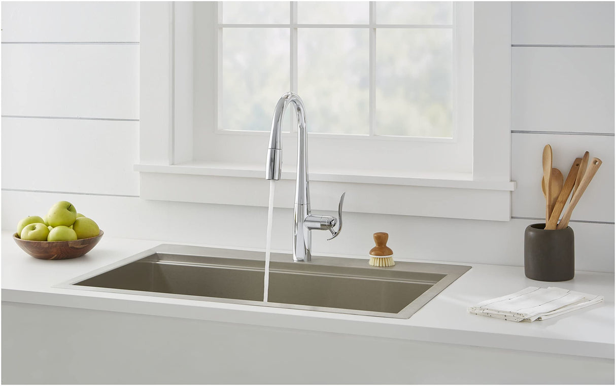 Gerber D150612SS Stainless Steel Selene Single Handle Pull-down Prep Faucet