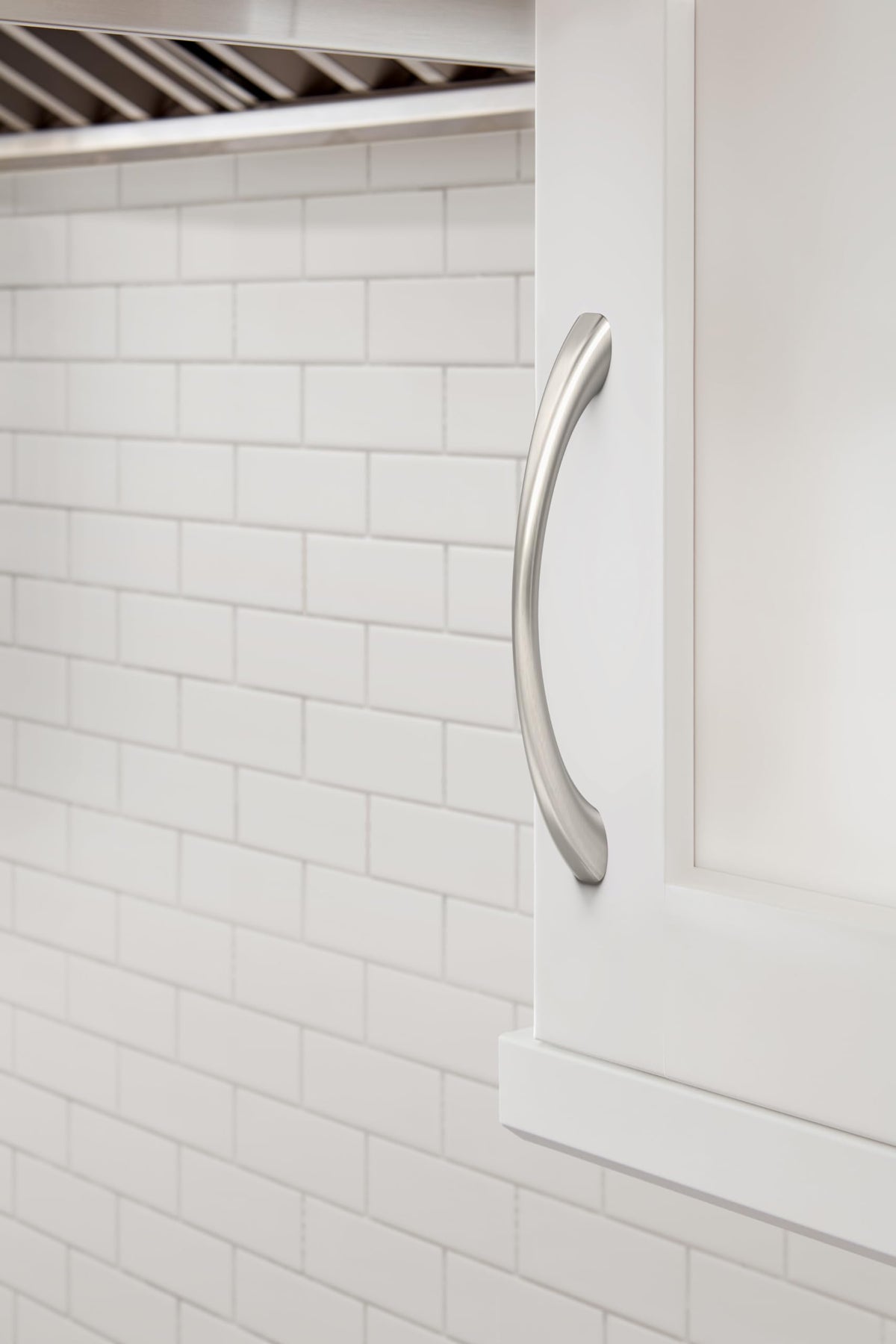 Amerock BP37231G10 Satin Nickel Cabinet Pull 5-1/16 inch (128mm) Center-to-Center Cabinet Hardware Vaile Furniture Hardware Drawer Pull