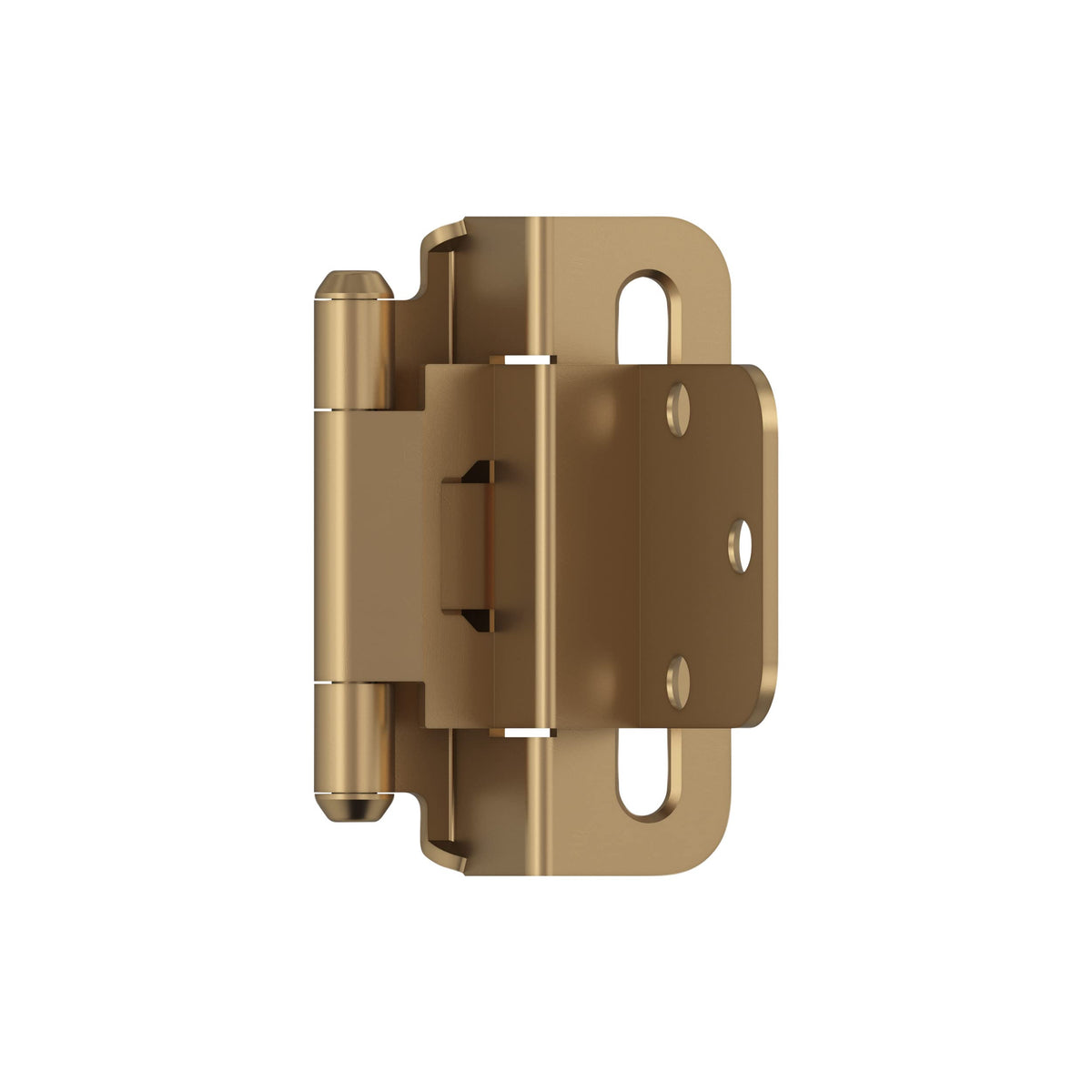 Amerock BPR7565CZ Cabinet Hinge 3/8 in (10 mm) Inset Self Closing Partial Wrap Champagne Bronze Kitchen Cabinet Door Hinge 1 Pair Functional Hardware
