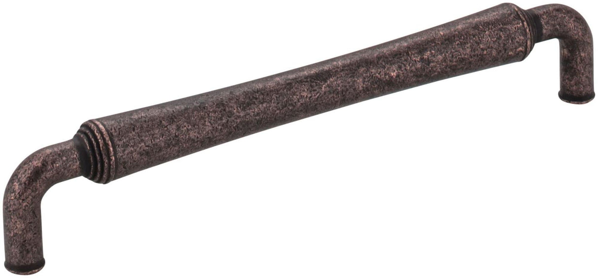 Jeffrey Alexander 537-160DMAC 160 mm Center-to-Center Distressed Oil Rubbed Bronze Barrel Bremen 2 Cabinet Pull