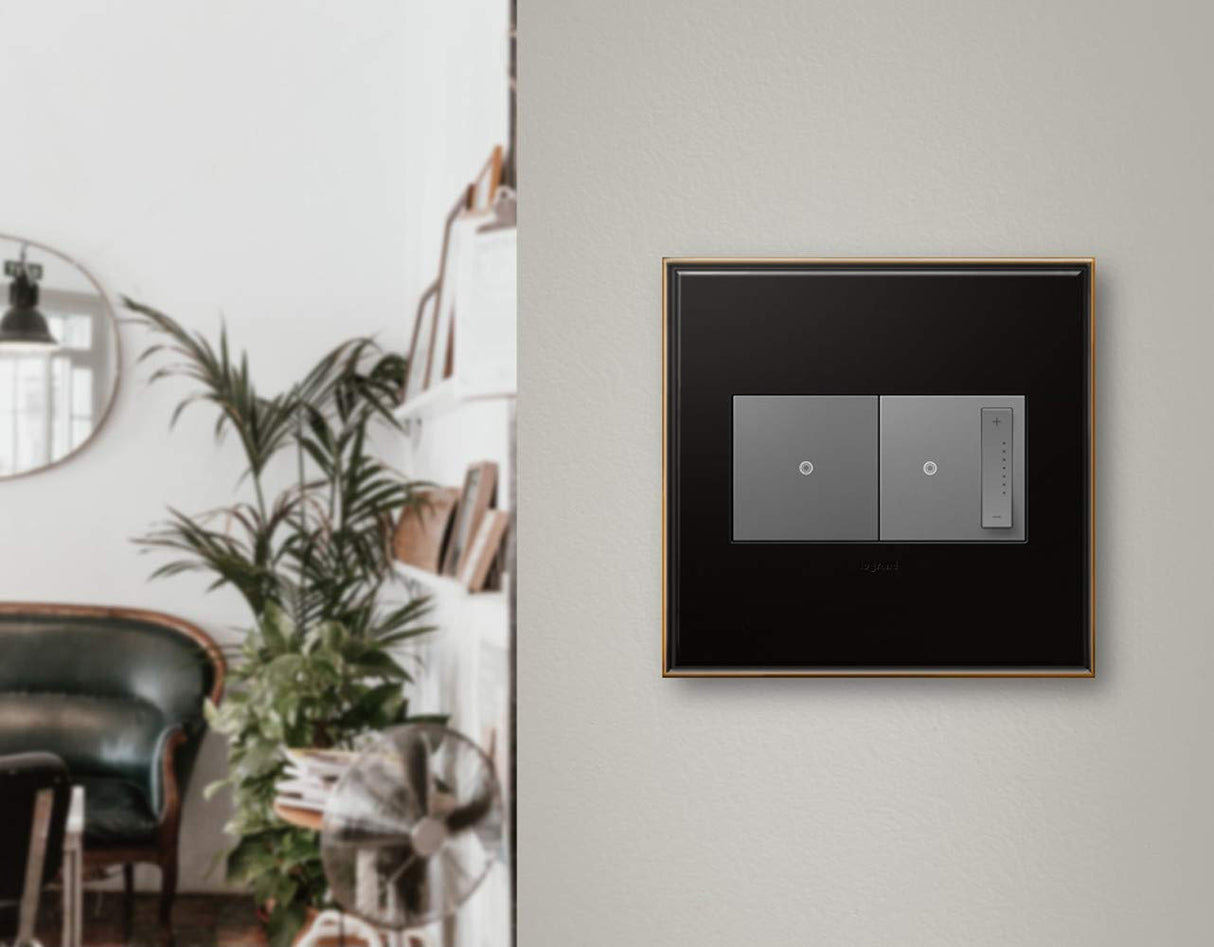 Legrand Adorne Brushed Stainless Steel, 2-Gang Wall Plate AWC2GBS4