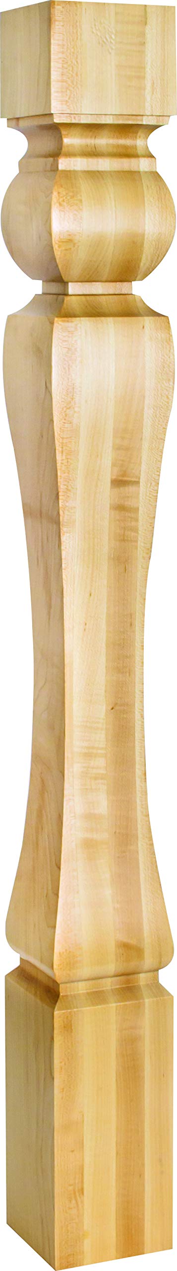 Hardware Resources P35-6-42-RW 6" W x 6" D x 42" H Rubberwood Square Post