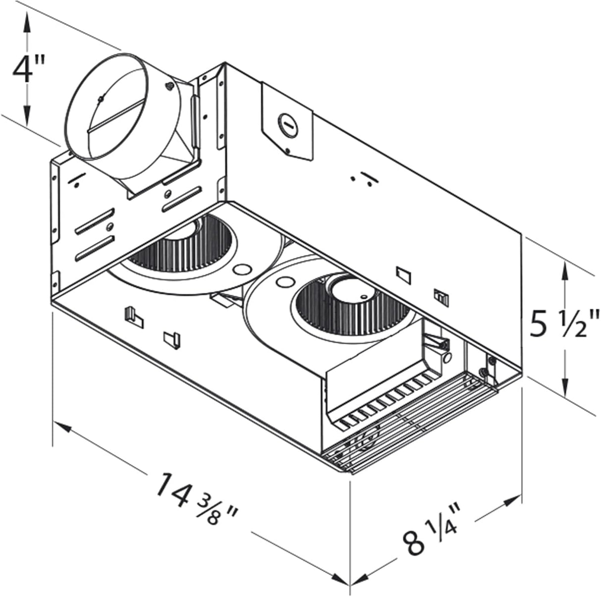 Delta Breez Radiance Exhaust Bathroom Fan 80 CFM Energy Efficient Quiet Operation Brushless Motor with Built-In Thermostat Heater, White